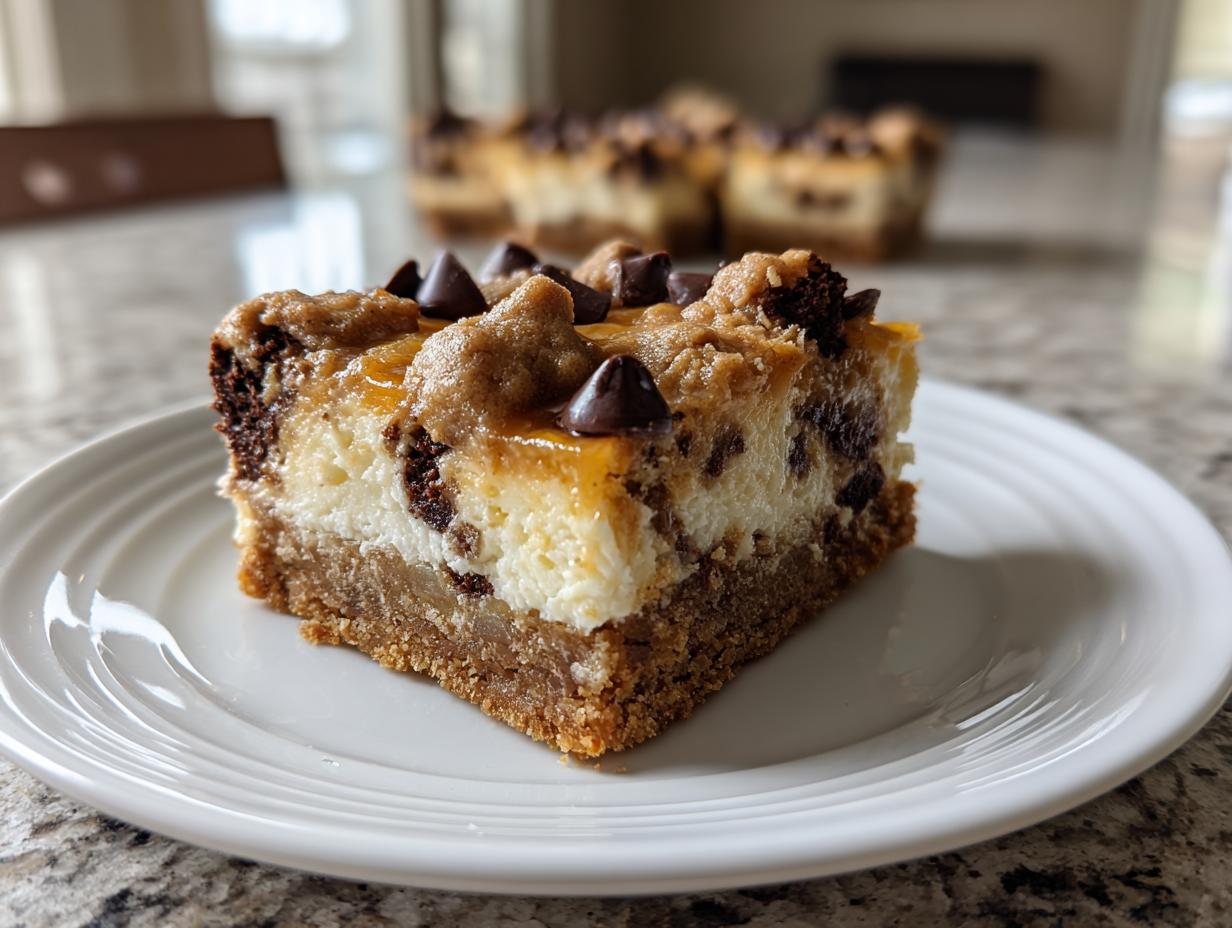 Divine 1-hour Cookie Dough Cheesecake Bars Recipe