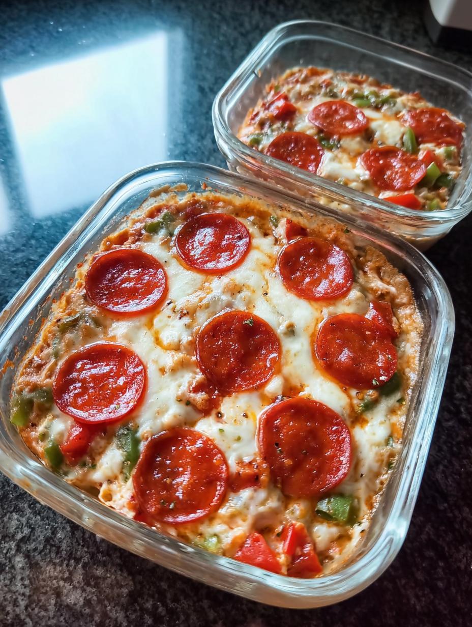 Cottage Cheese Pizza Bowl High Protein Dinner - detail 2