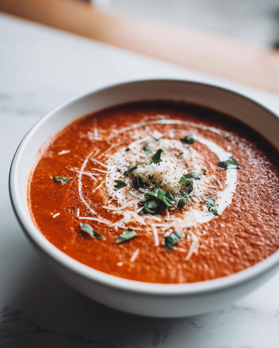Creamy Tomato Basil Parmesan Soup - detail 1