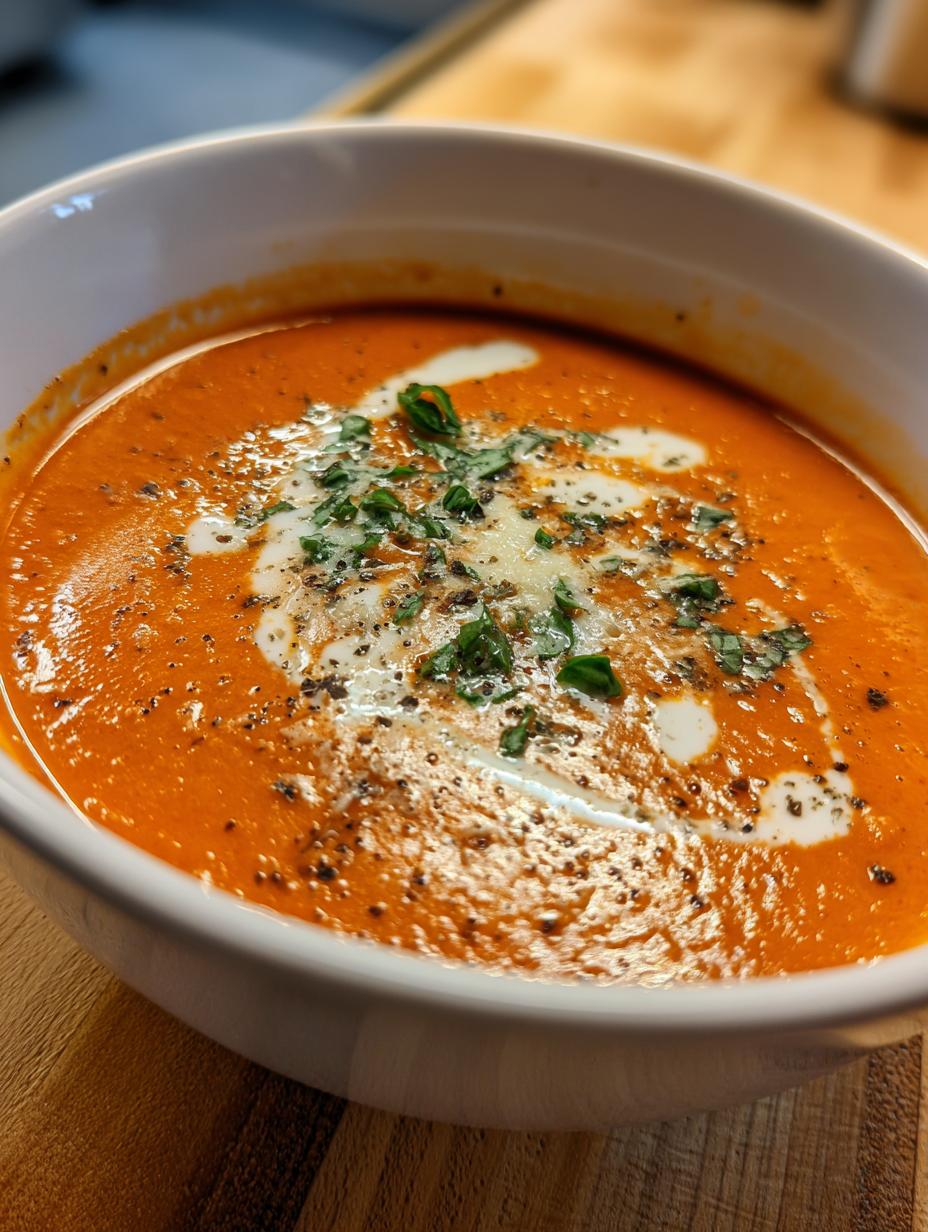 Creamy Tomato Basil Parmesan Soup - detail 2