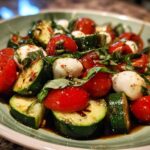 Cucumber Caprese Salad with Basil
