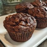 Double Chocolate Protein Muffins