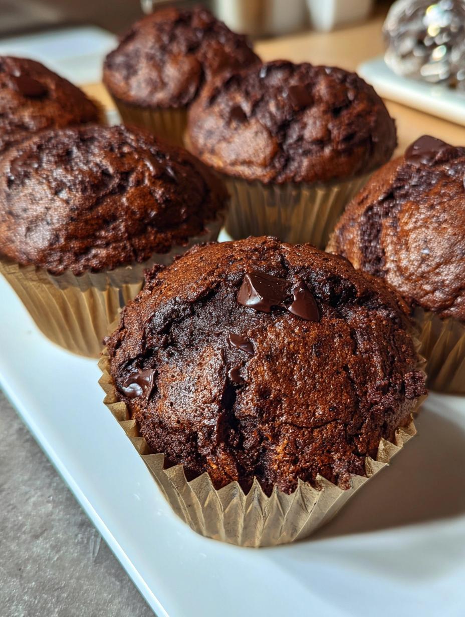Double Chocolate Protein Muffins - detail 2