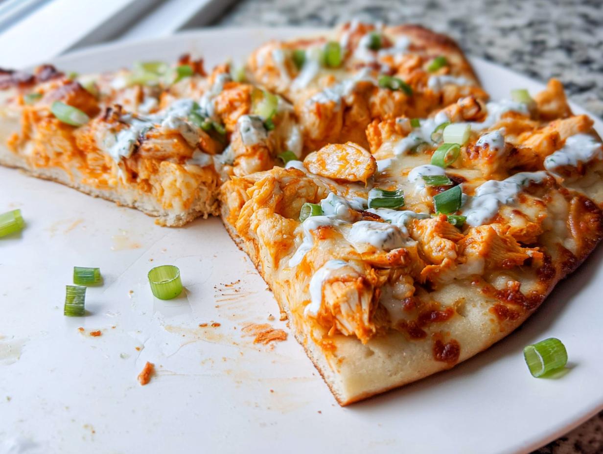 Amazing 5-Minute Easy Buffalo Chicken Flatbread