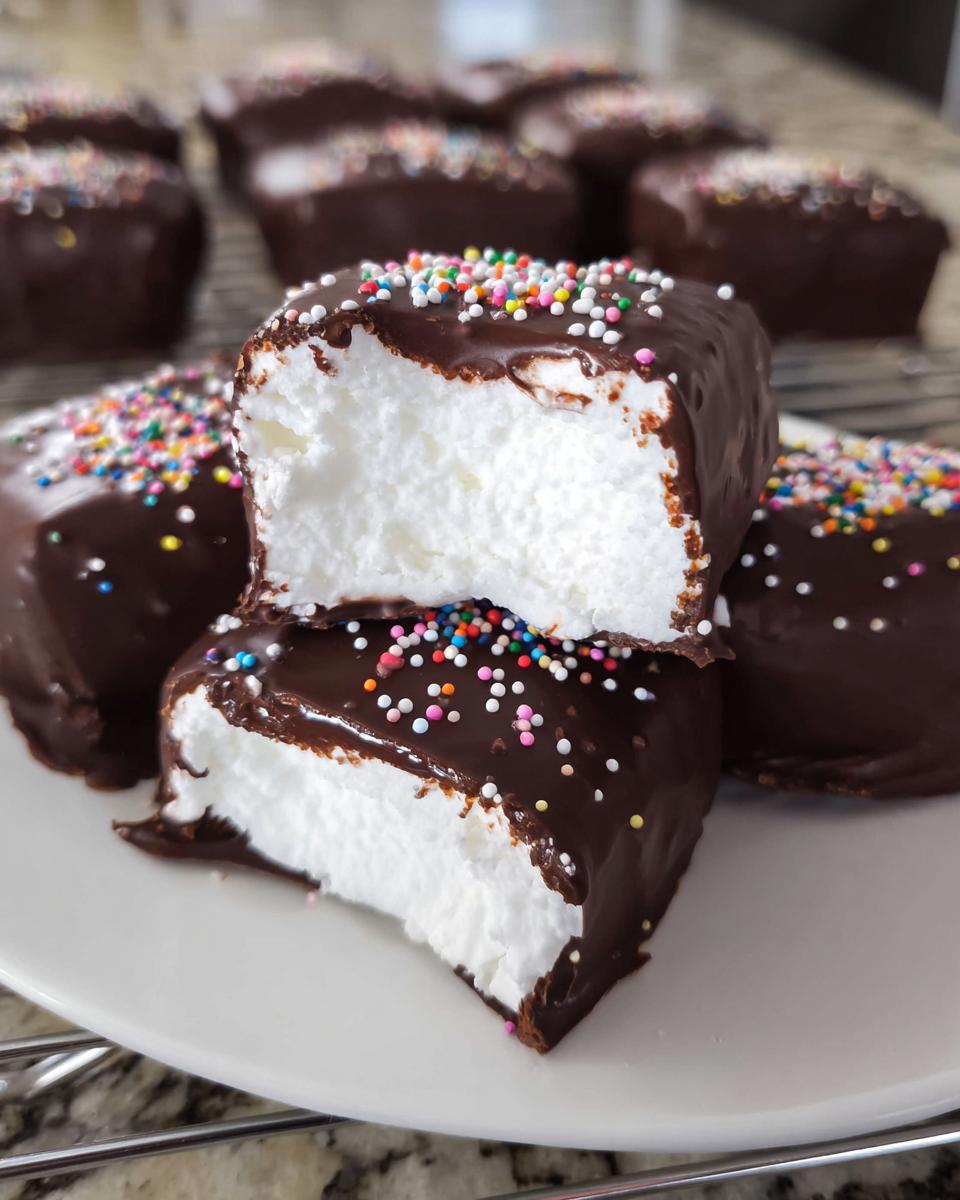 Easy Chocolate Covered Marshmallows - detail 1