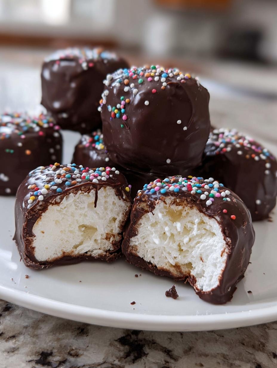 Easy Chocolate Covered Marshmallows - detail 2