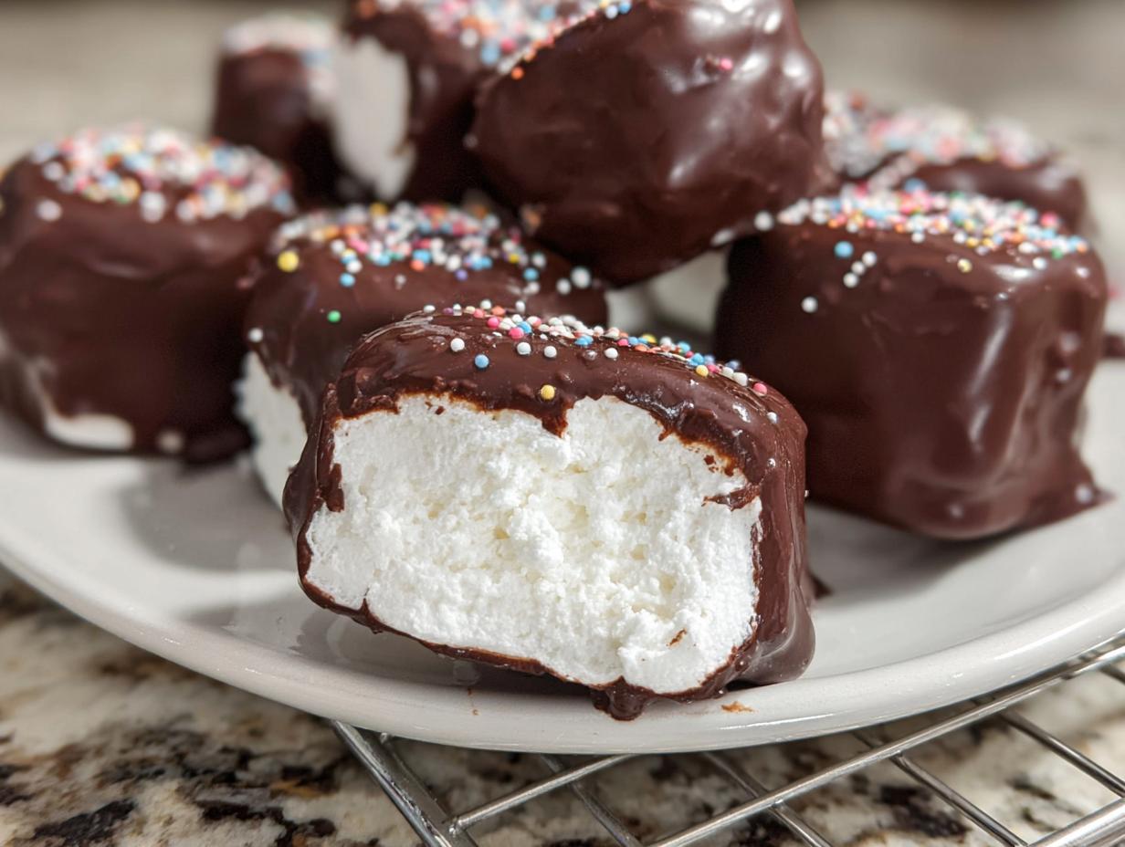 Amazing 110 Calorie Easy Chocolate Covered Marshmallows