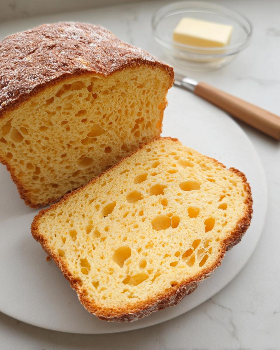 Easy English Muffin Bread with 1 Amazing Loaf 4 Easy English Muffin Bread with Nooks and Crannies - detail 1