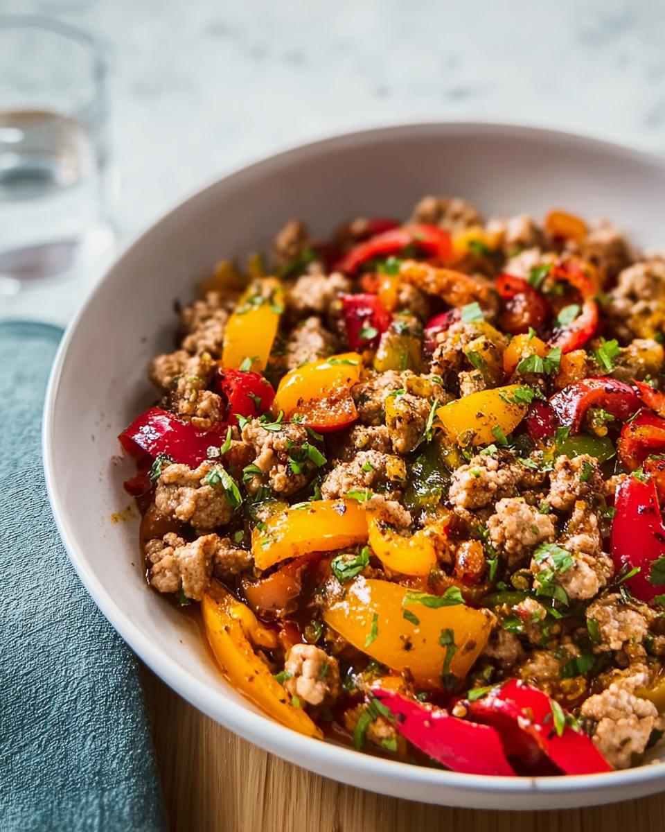 Easy Ground Turkey and Peppers One Pan Dinner - detail 1