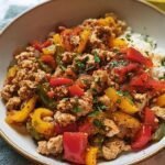 Easy Ground Turkey and Peppers One Pan Dinner