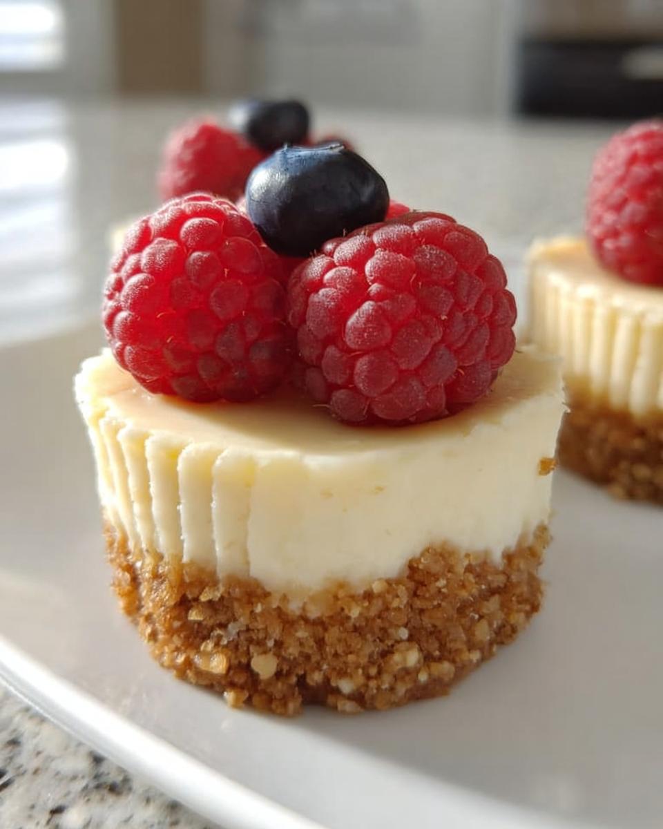 Easy Mini Cheesecakes with Almond Crust - detail 1