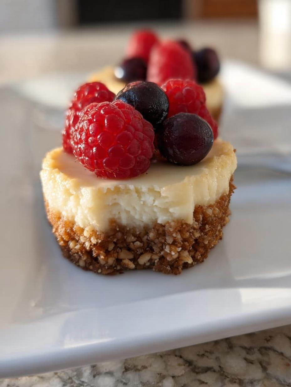 Easy Mini Cheesecakes with Almond Crust - detail 2