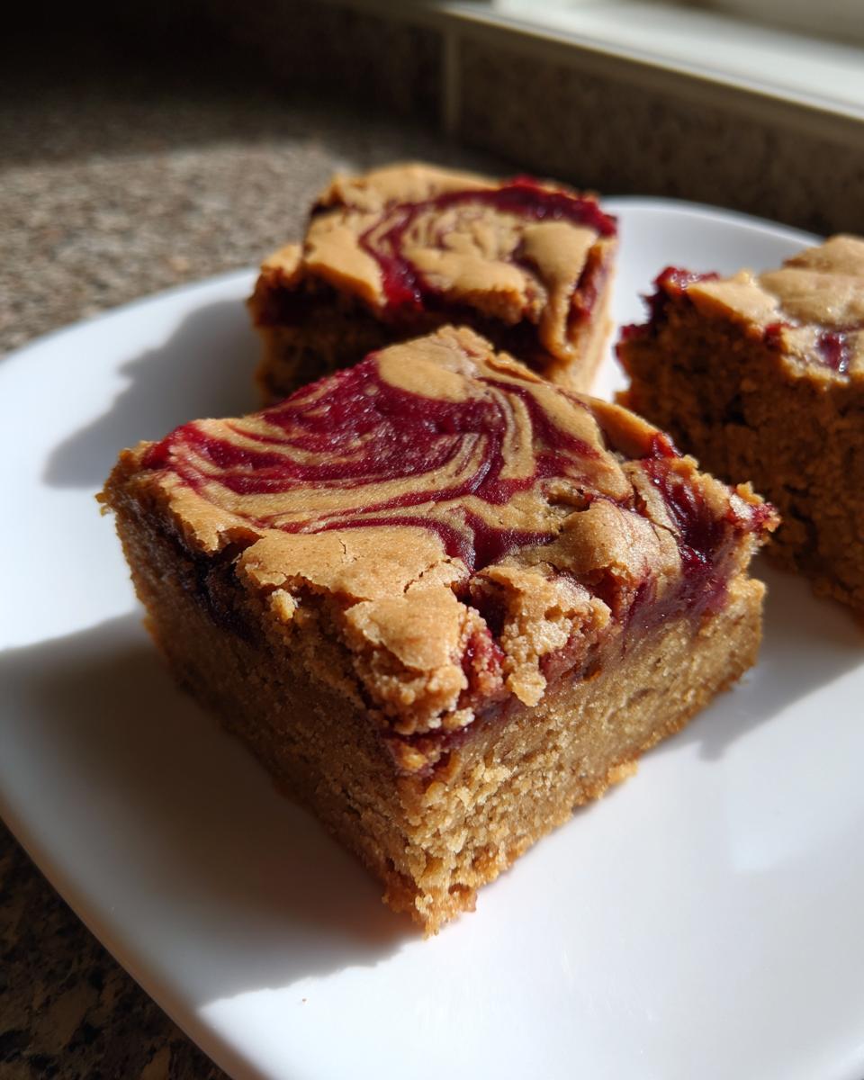 Easy Peanut Butter and Jelly Blondies - detail 1
