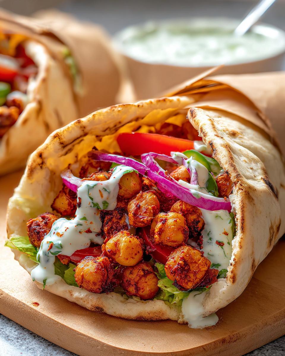 Easy Roasted Chickpea Gyros - detail 1