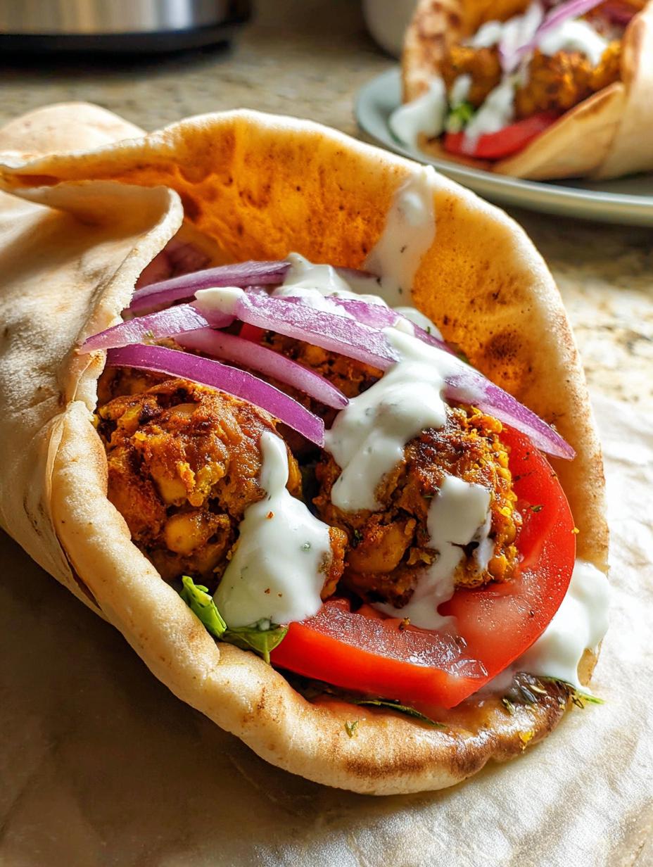 Easy Roasted Chickpea Gyros - detail 2
