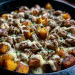 Garlic Parmesan Chicken and Potatoes Skillet