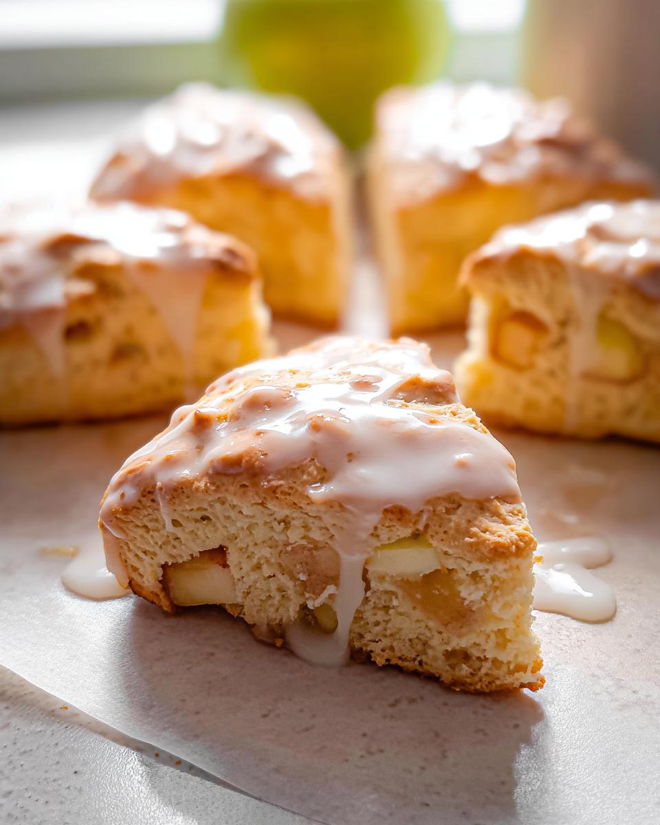 Glazed Apple Scones with Spiced Vanilla Glaze - detail 1