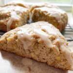Glazed Apple Scones with Spiced Vanilla Glaze