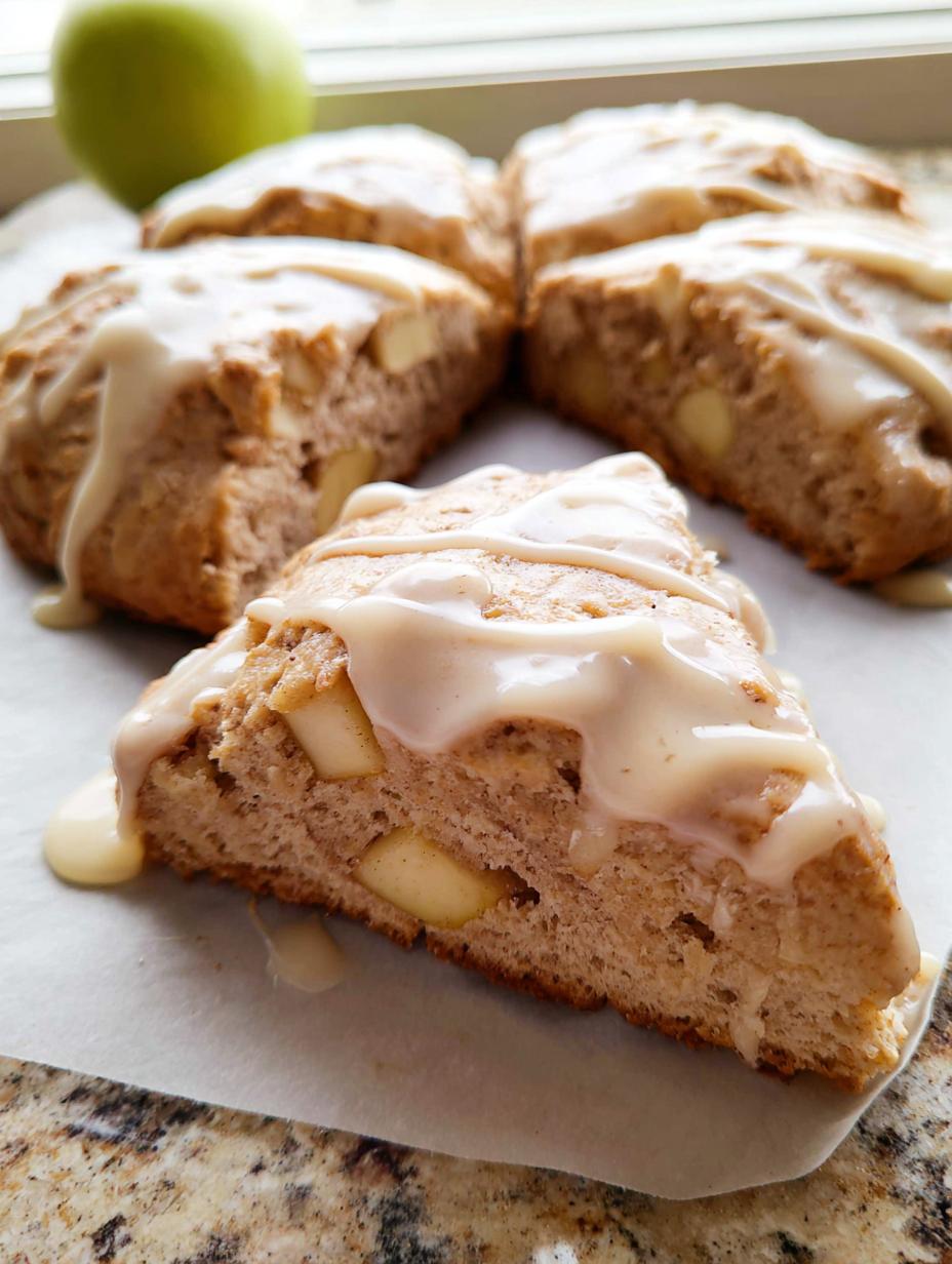 Glazed Apple Scones with Spiced Vanilla Glaze - detail 2