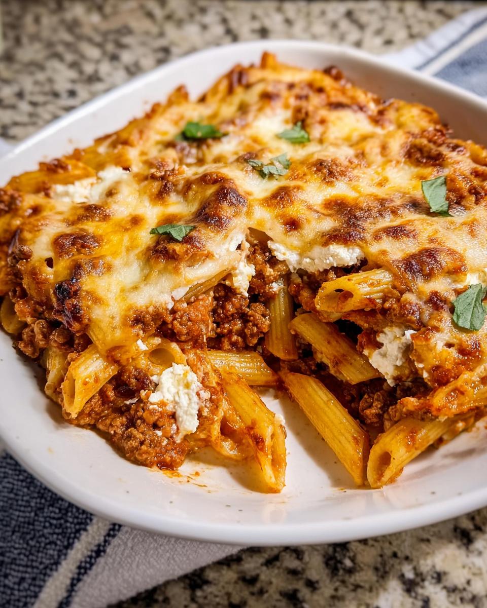 Ground Beef Penne Pasta Bake Easy Family Dinner - detail 1