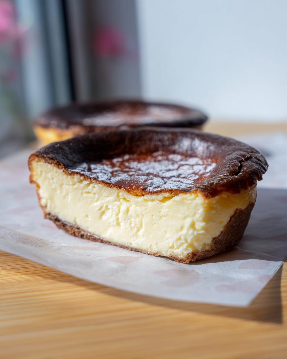 Healthy Mini Basque Cheesecake - detail 1