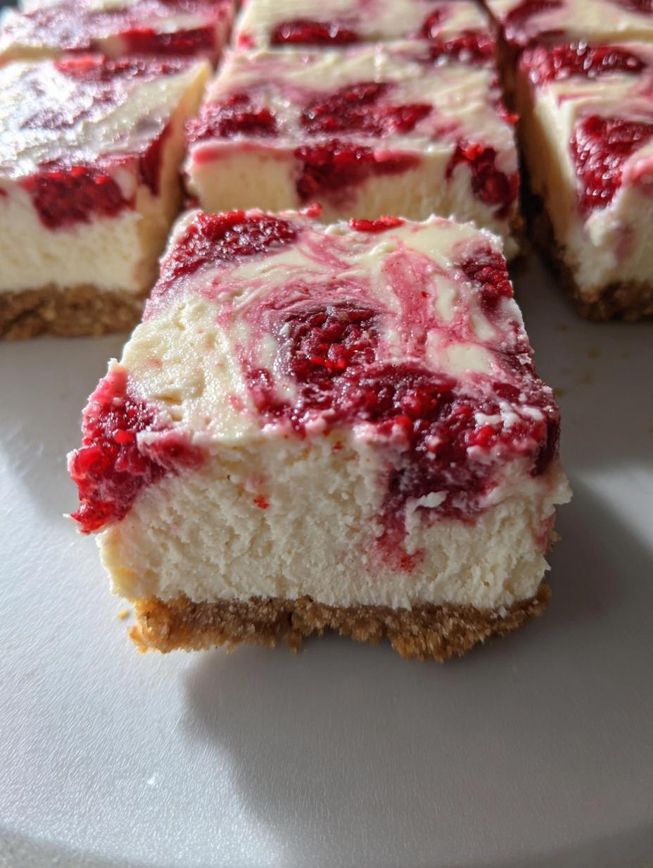 Healthy Raspberry Cheesecake Bars - detail 2