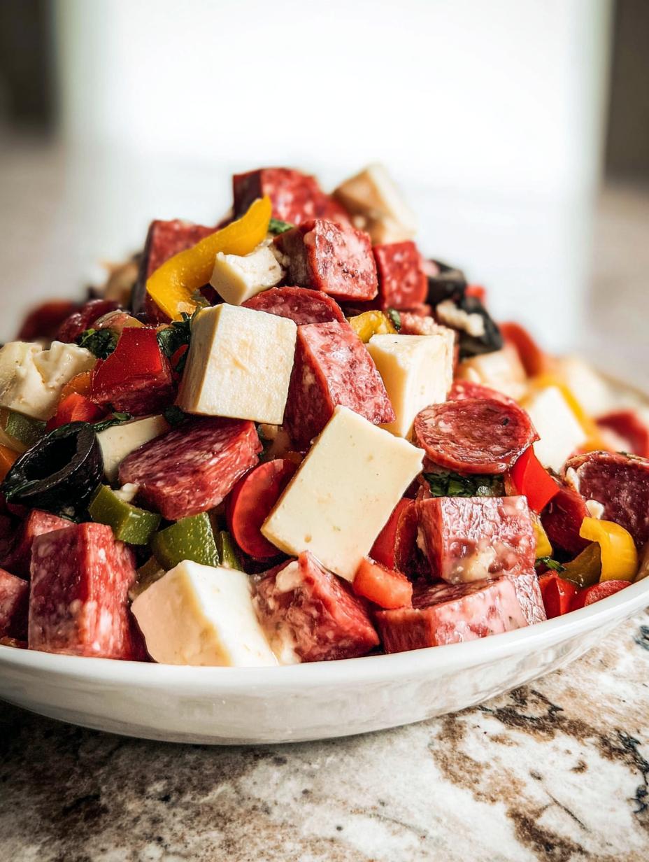 High Protein Antipasto Salad Easy No Lettuce - detail 2