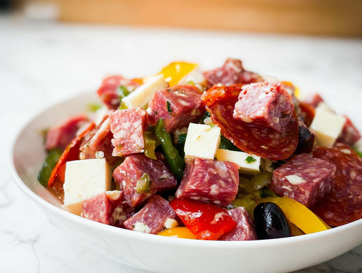 Amazing 15 Min High Protein Antipasto Salad