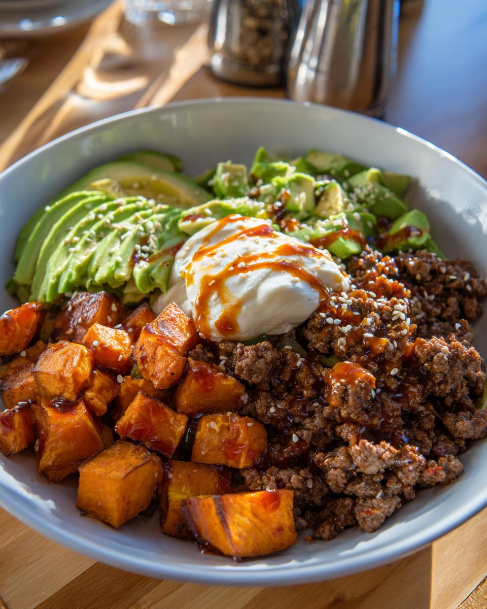 High Protein Beef Sweet Potato Bowls - detail 1