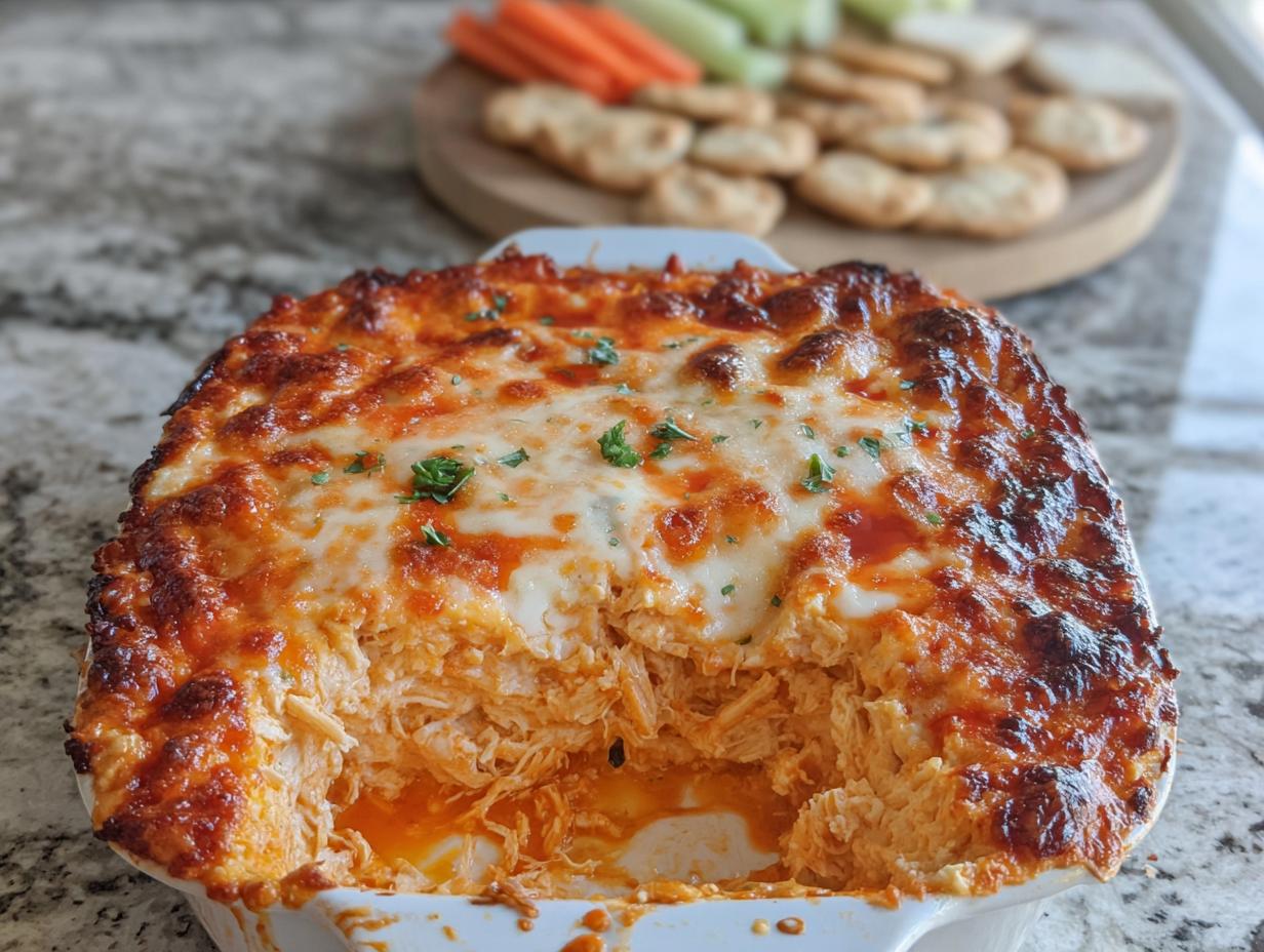 High Protein Buffalo Chicken Dip