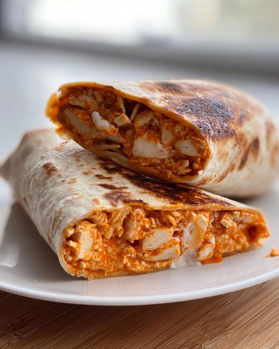 High Protein Buffalo Chicken Wrap Easy Dinner - detail 1