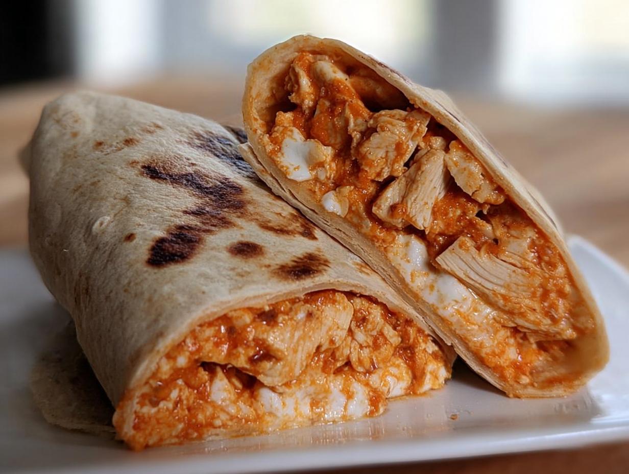 48g Protein High Protein Buffalo Chicken Wrap Easy Dinner