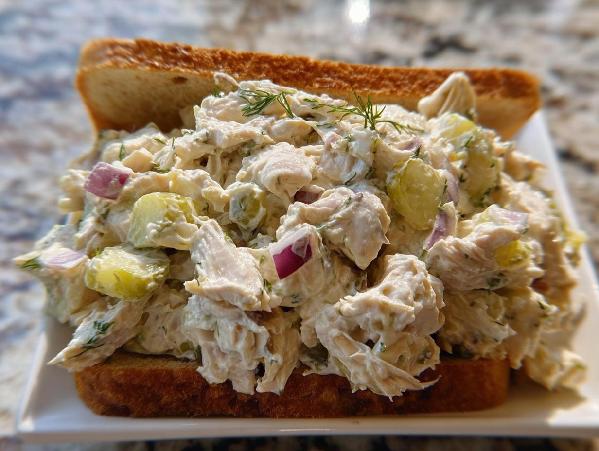 Amazing 15-Min High Protein Dill Pickle Chicken Salad