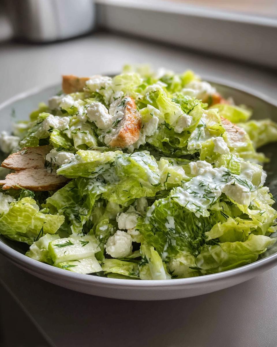 High Protein Greek Lettuce Salad Maroulosalata - detail 1