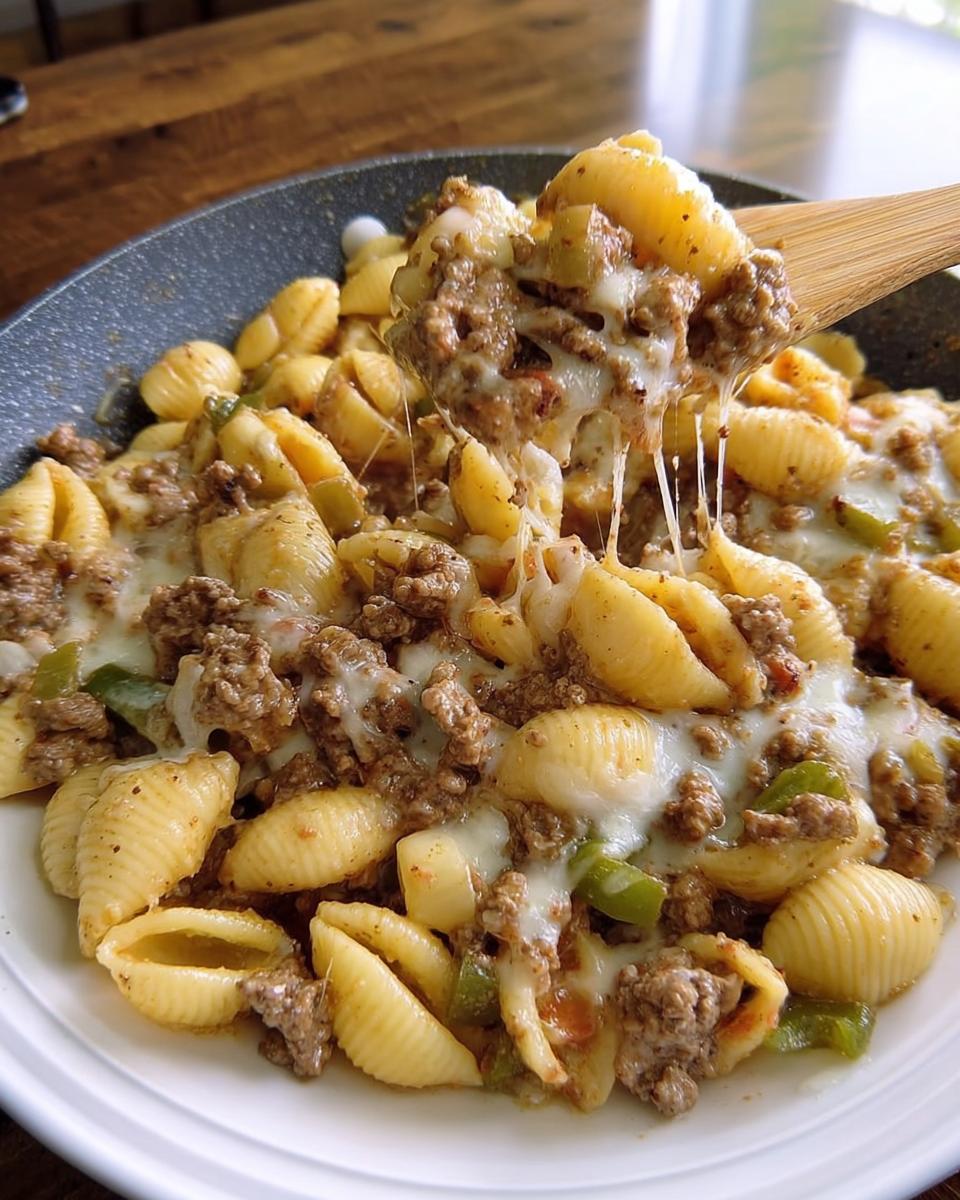 High Protein Philly Cheesesteak Pasta Skillet - detail 1