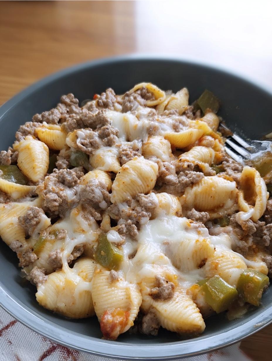 High Protein Philly Cheesesteak Pasta Skillet - detail 2