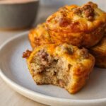 High Protein Sausage Pancake Muffins
