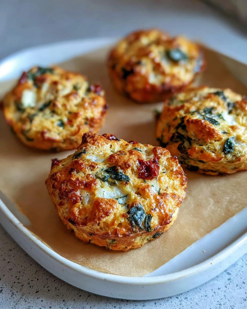 High Protein Sun Dried Tomato Spinach Egg Biscuits - detail 1