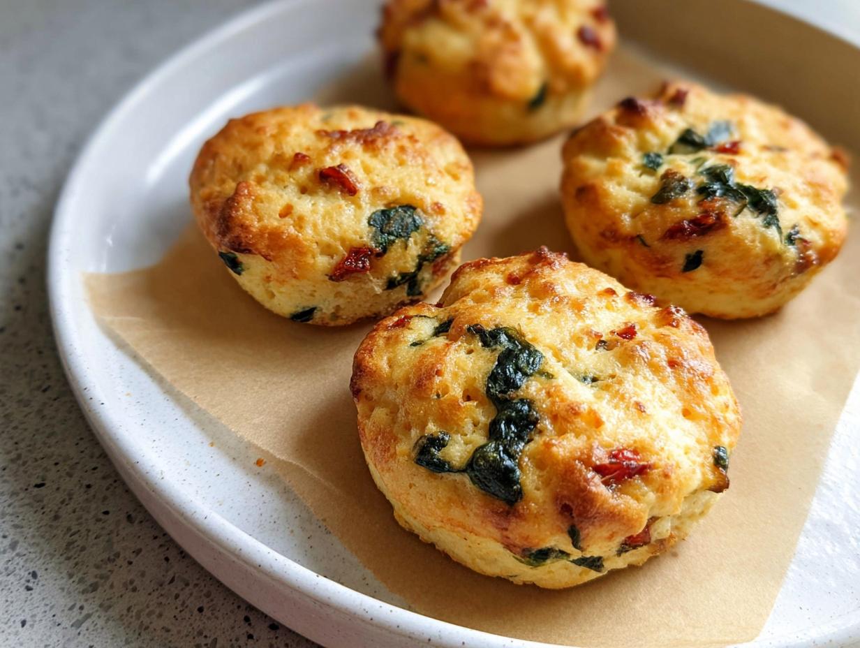 8 Amazing High Protein Sun Dried Tomato Spinach Egg Biscuits