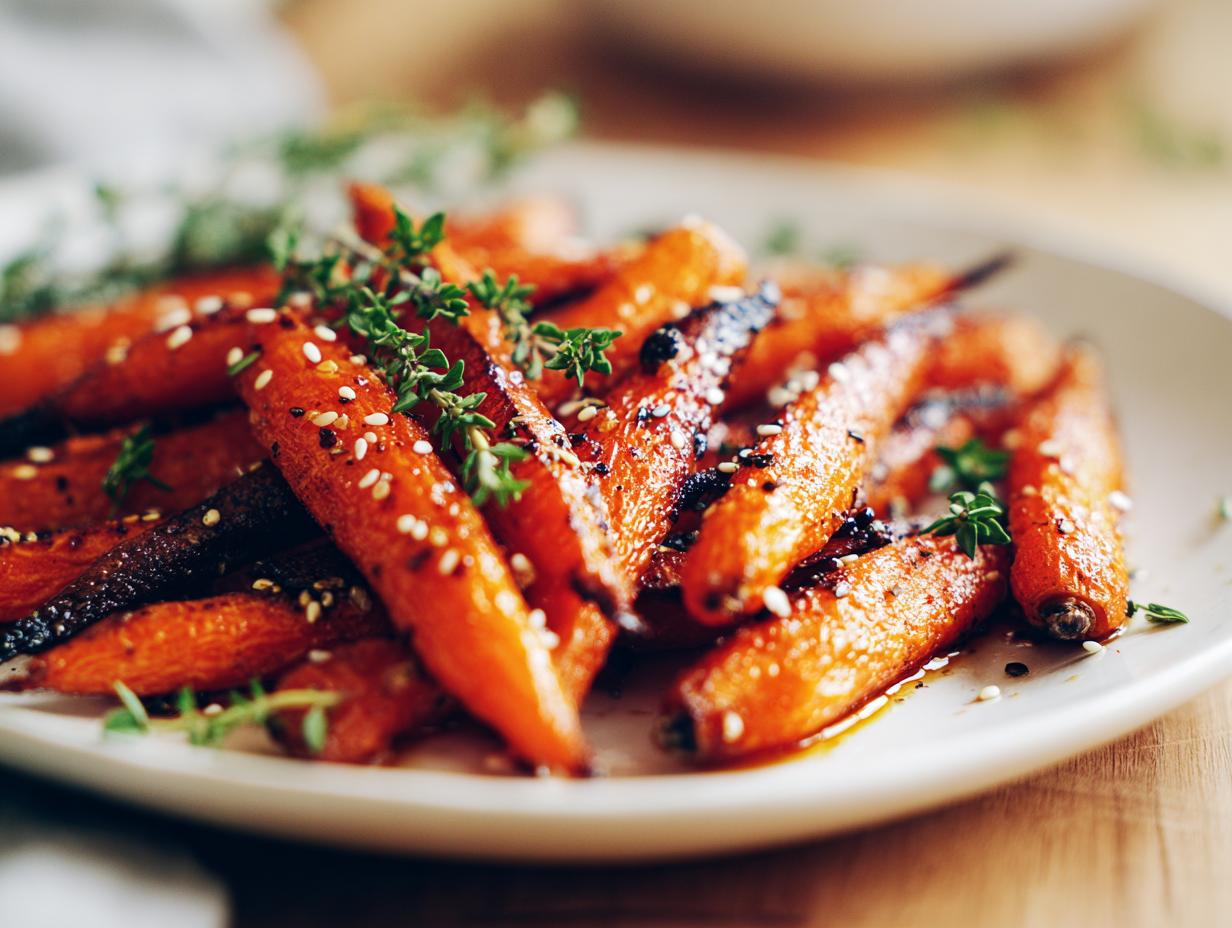 Amazing Honey Maple Roasted Carrots Recipe in 40 mins