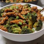 Honey Sriracha Ground Chicken and Broccoli
