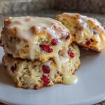 Lemon Raspberry Scones with Easy Lemon Glaze