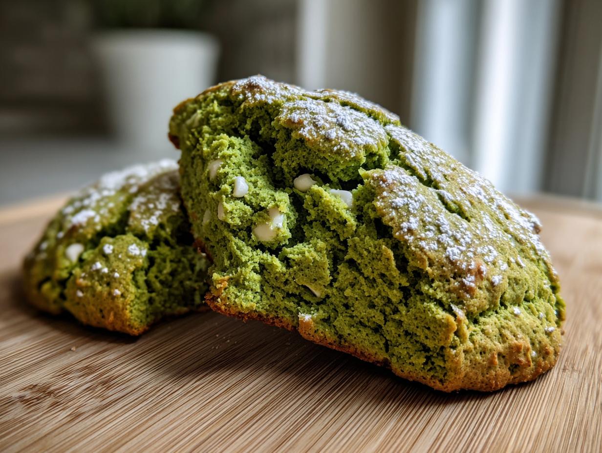 Stunning 8 Matcha White Chocolate Scones
