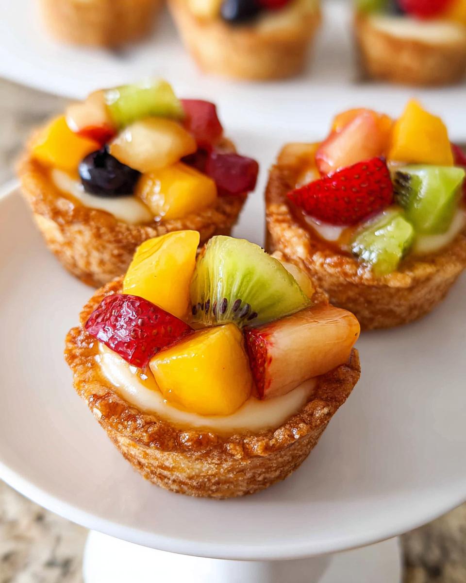 Amazing 18 Mini Fruit Tarts with Vanilla Filling 4 Mini Fruit Tarts with Vanilla Filling - detail 1