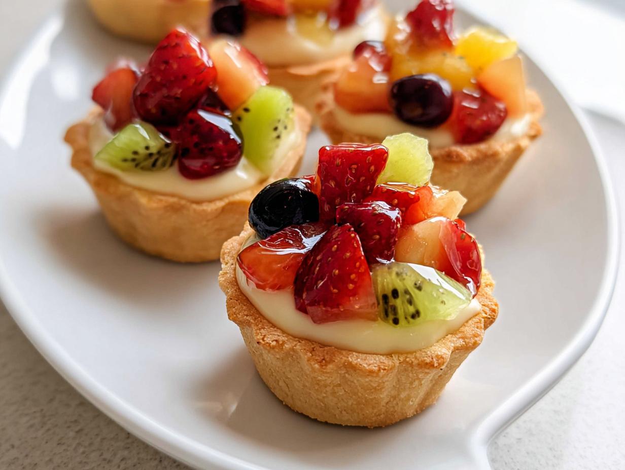 Amazing 18 Mini Fruit Tarts with Vanilla Filling