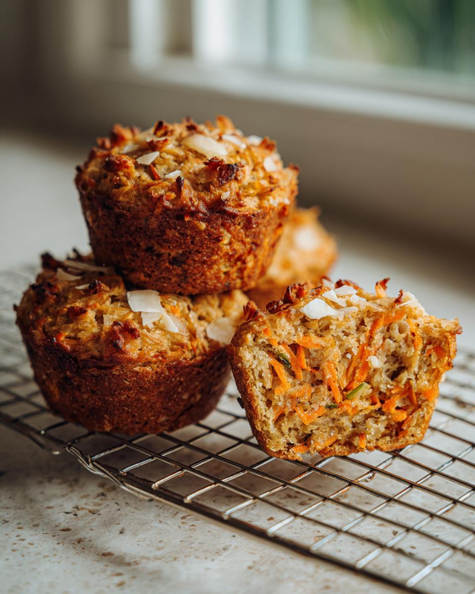 Morning Glory Muffins with Maple and Coconut - detail 1