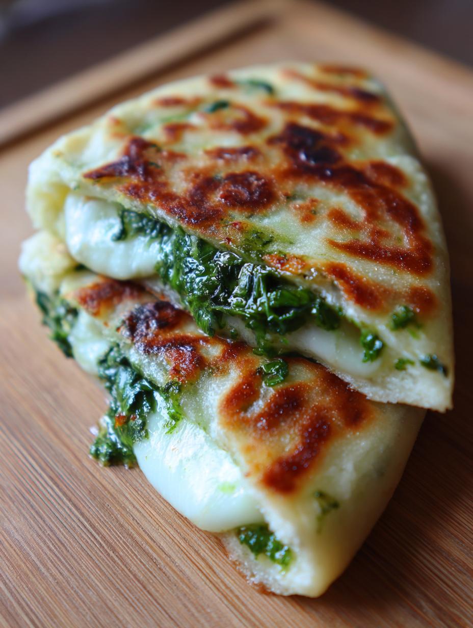 Mozzarella Pesto Grilled Naan Bread - detail 2