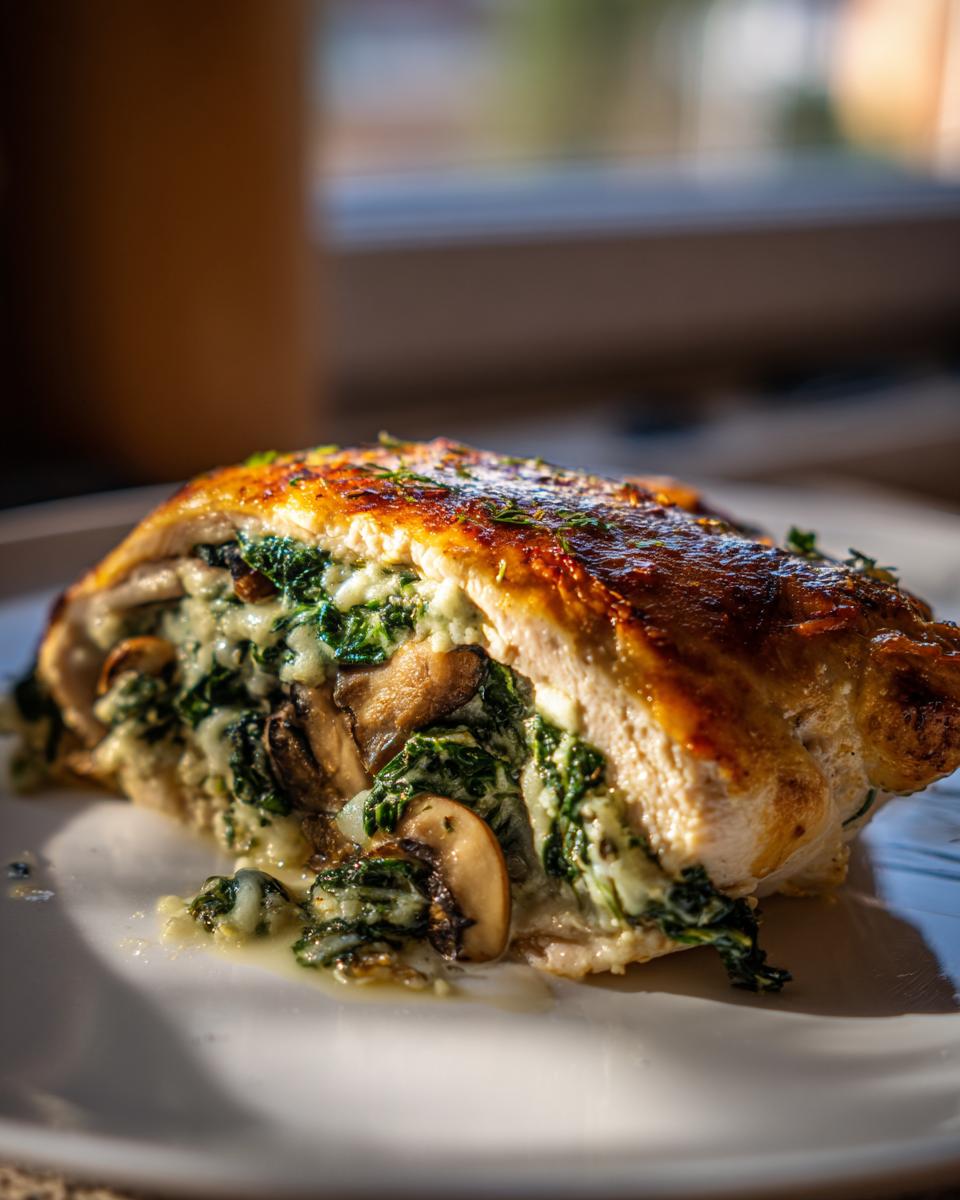 Mushroom Spinach Stuffed Chicken Breast - detail 1