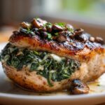 Mushroom Spinach Stuffed Chicken Breast