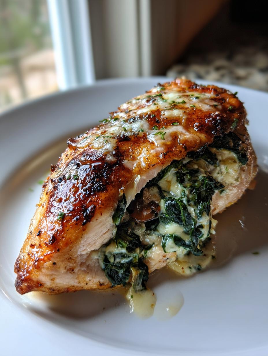 Mushroom Spinach Stuffed Chicken Breast - detail 2